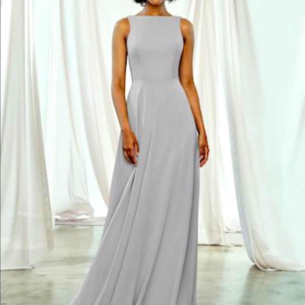 Amsale Brynn Bridesmaid Dress in Dove Grey Size 6